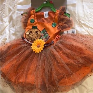 Little Scarecrow dress and hat costume 2T